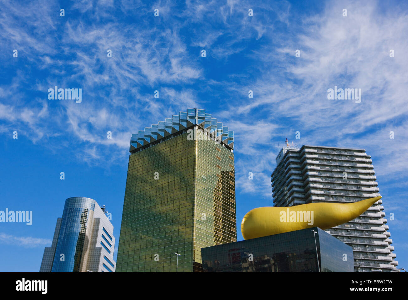 Asahi Beer edificio nel Tempio di Asakusa,Tokyo Giappone Foto Stock