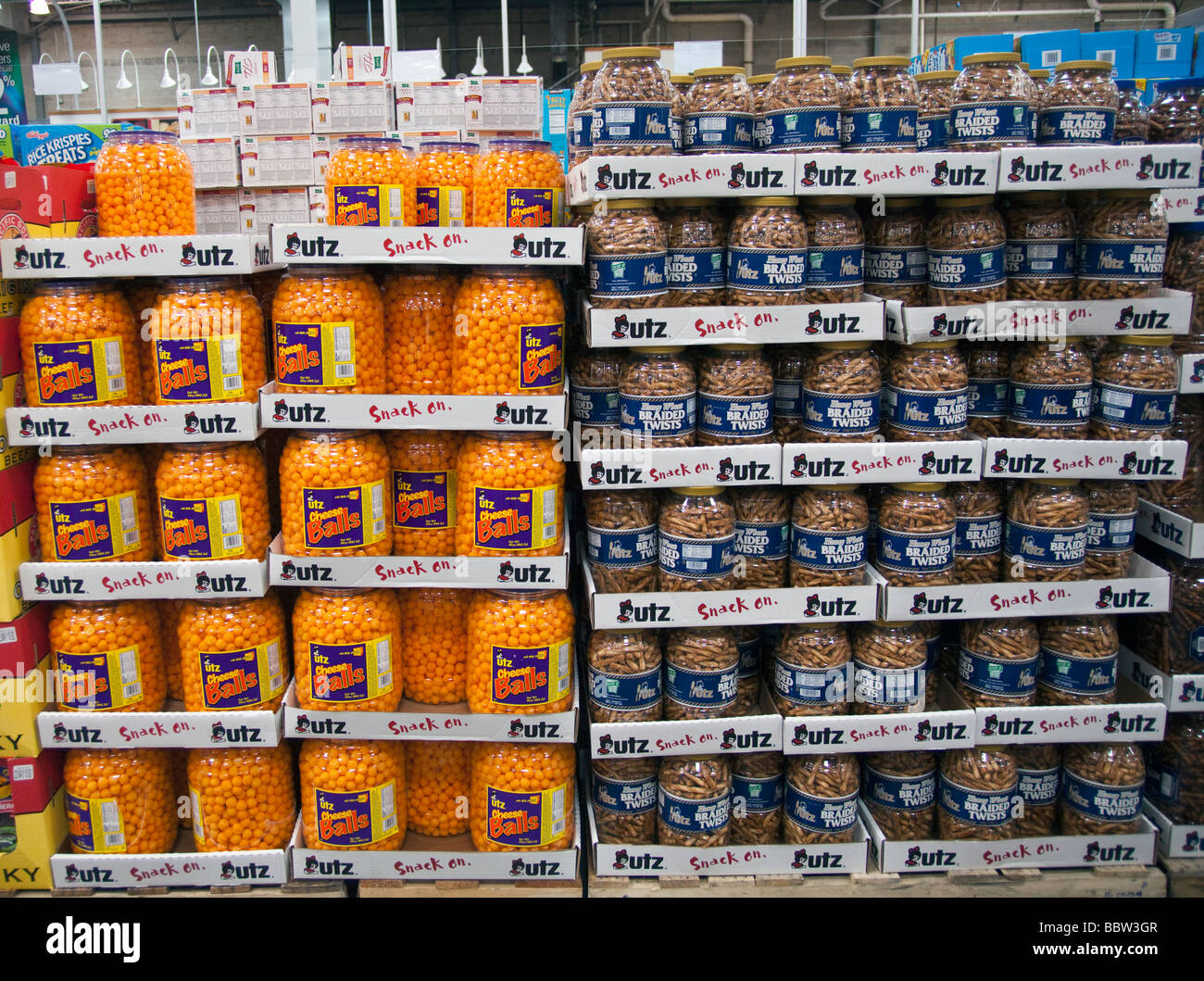 Utz snack, Costco warehouse, STATI UNITI D'AMERICA Foto Stock