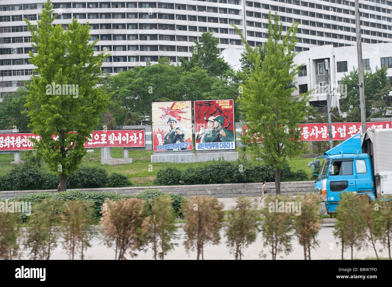 Street Shots Pyongyang Corea del Nord Foto Stock