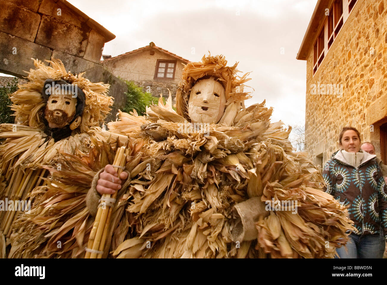 Carnaval de la Vijanera en Silió Molledo Cantabria España il carnevale di La Vijanera in Silio Molledo Cantabria Spagna Foto Stock