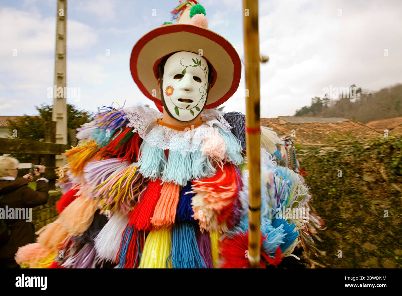 Carnaval de la Vijanera en Silió Molledo Cantabria España il carnevale di La Vijanera in Silio Molledo Cantabria Spagna Foto Stock