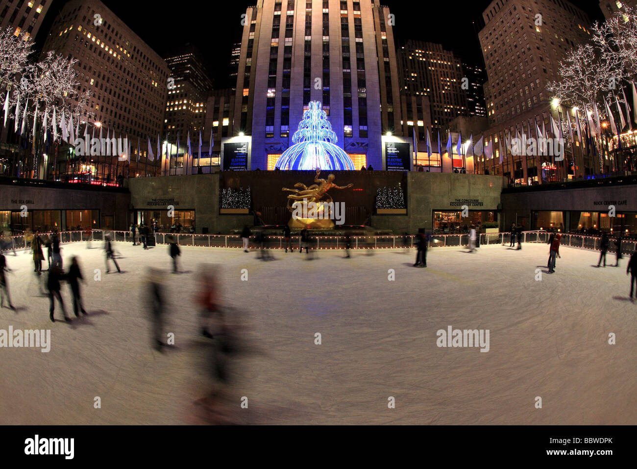 New York City di notte Foto Stock