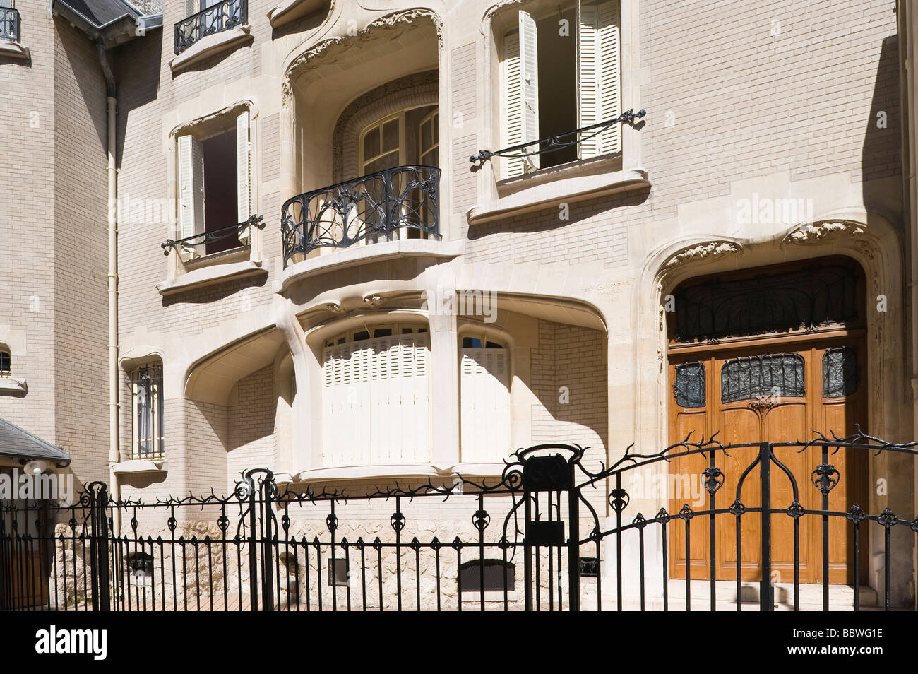 Hotel Parigi Mezzara von Hector Guimard 1910 Paris Hotel Mezzara da Hector Guimard 1910 Foto Stock