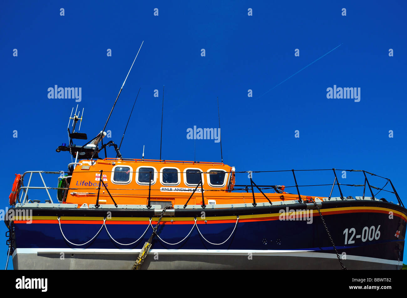 RNLI scialuppa di salvataggio, Llandudno, il Galles del Nord Foto Stock