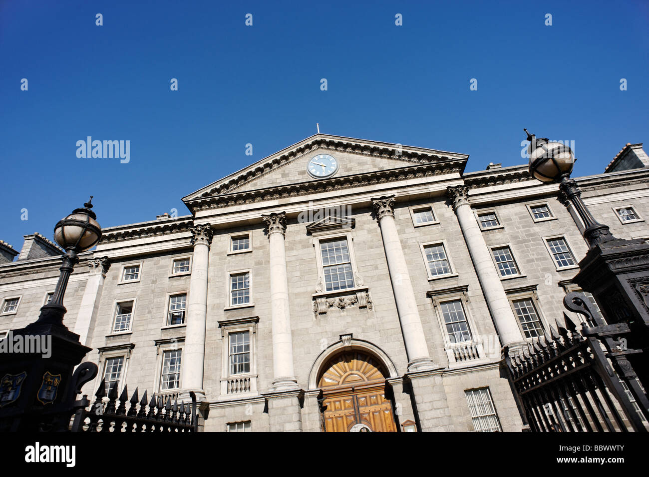 Trinity College entrata a Dublino Repubblica di Irlanda Foto Stock