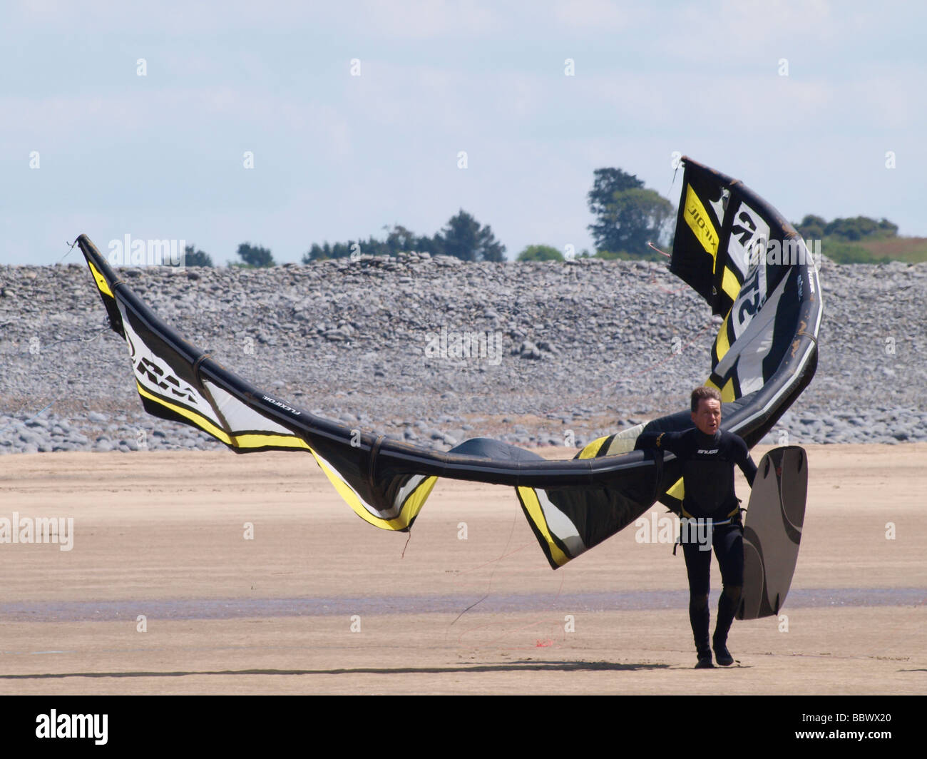 Kite surf kite portante per l'acqua Foto Stock