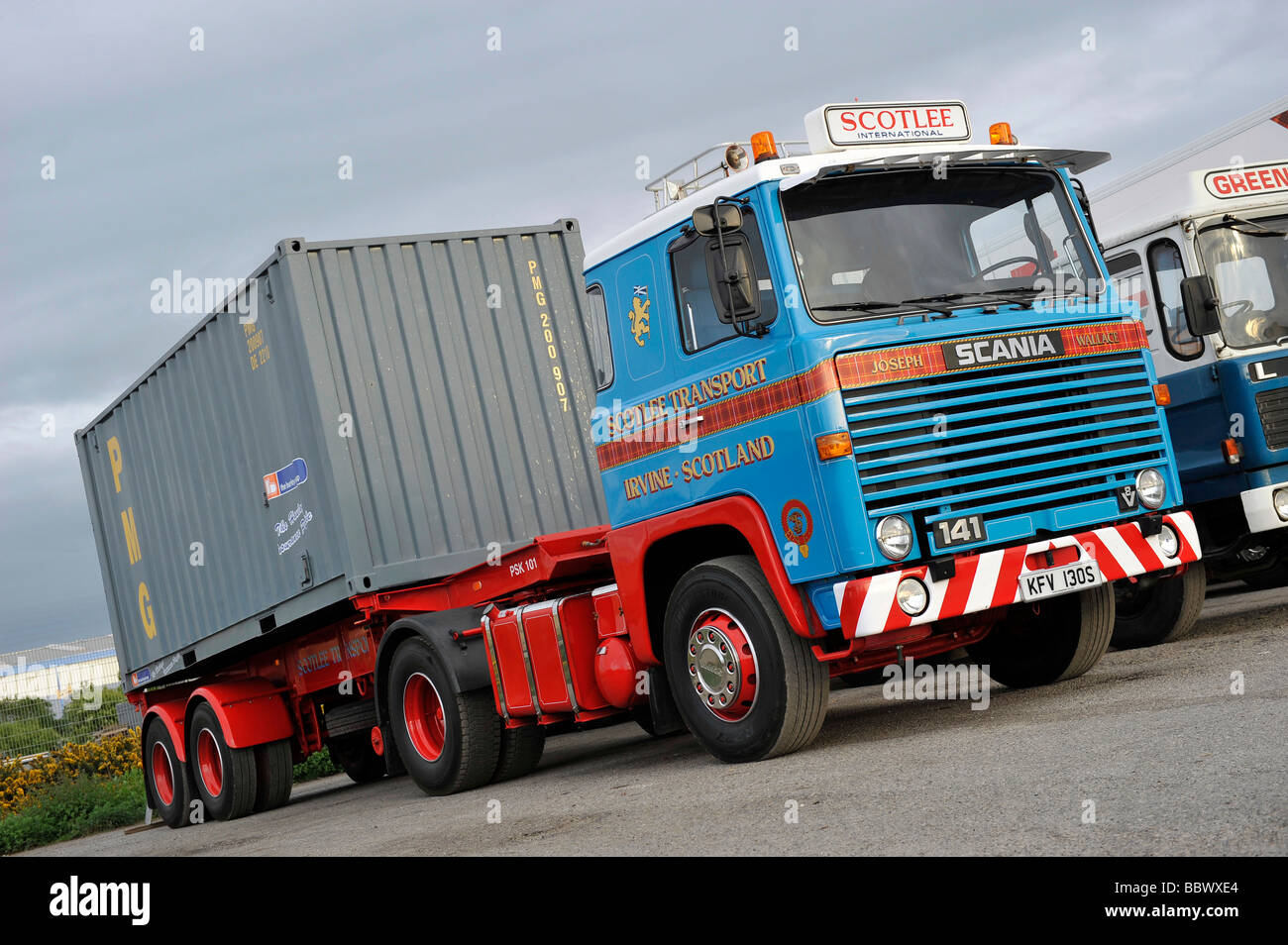 Scania 141 Scotlee International Foto Stock