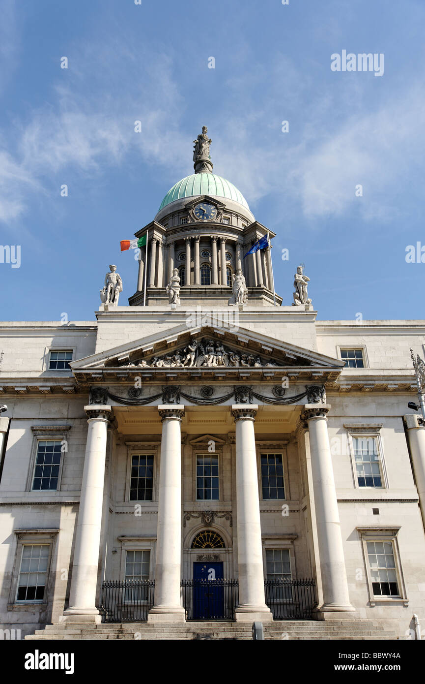 Custom House Building a Dublino Repubblica di Irlanda Foto Stock