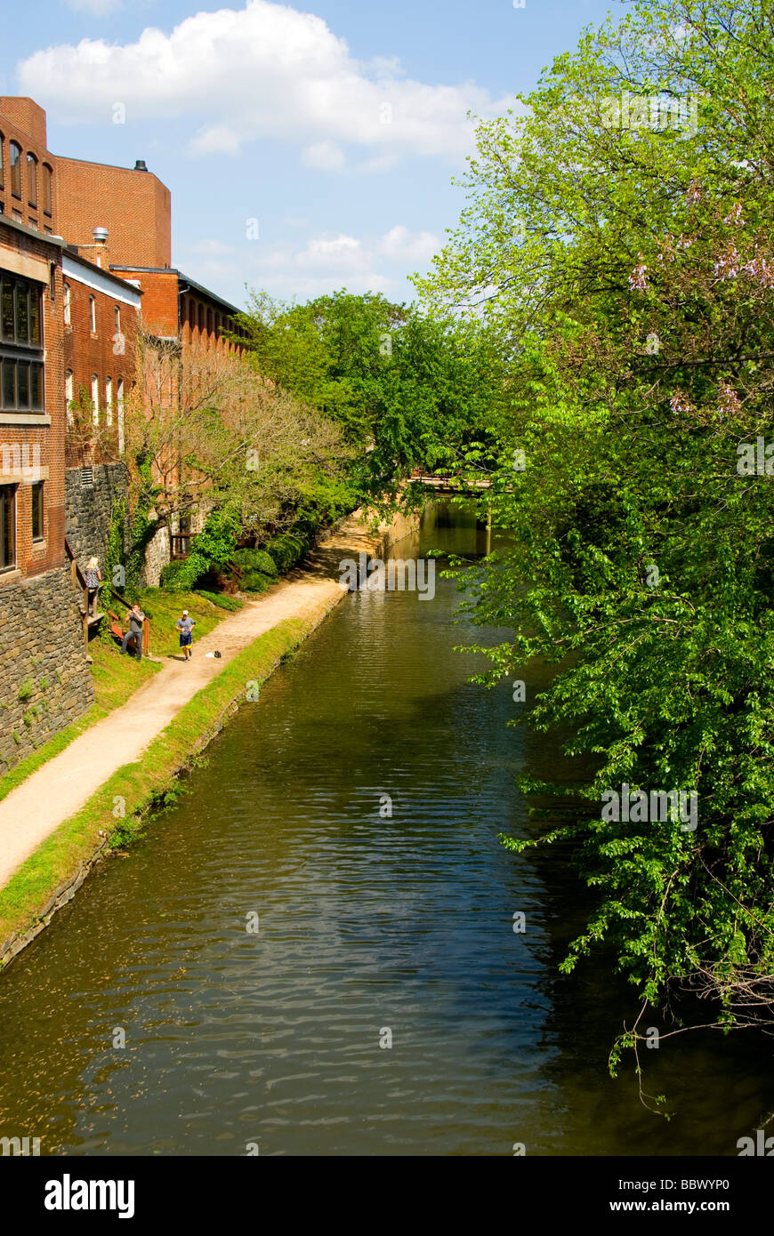 C E O Canal Georgetown a Washington DC alzaia Escursioni Bici Chesapeake e Ohio Canal Foto Stock