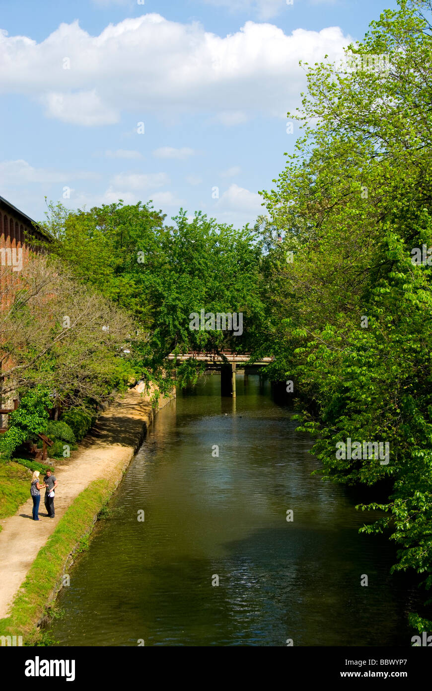 C E O Canal Georgetown a Washington DC alzaia Escursioni Bici Chesapeake e Ohio Canal Foto Stock