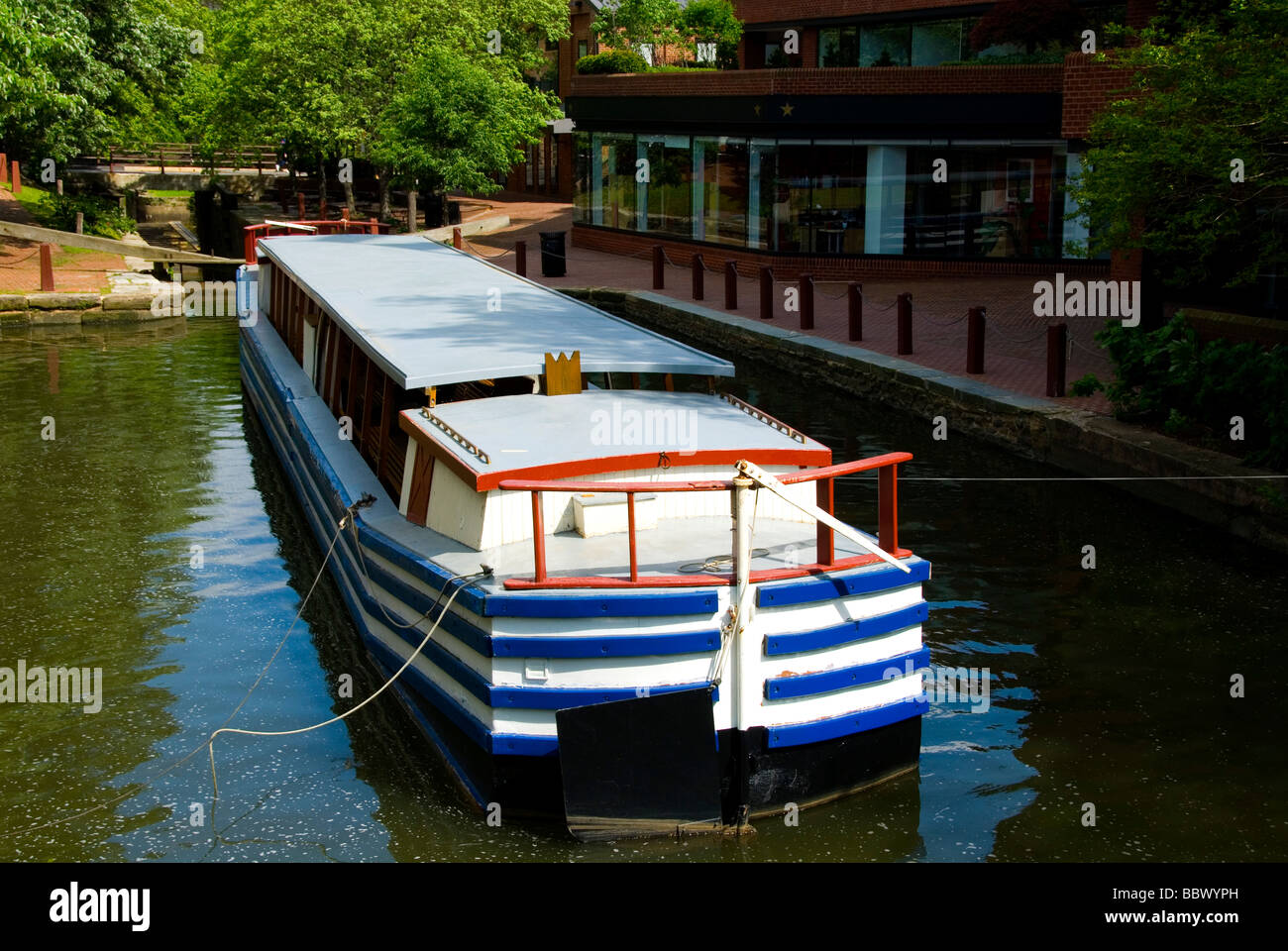 C E O Canal Georgetown a Washington DC alzaia Escursioni Bici Chesapeake e Ohio Canal Foto Stock