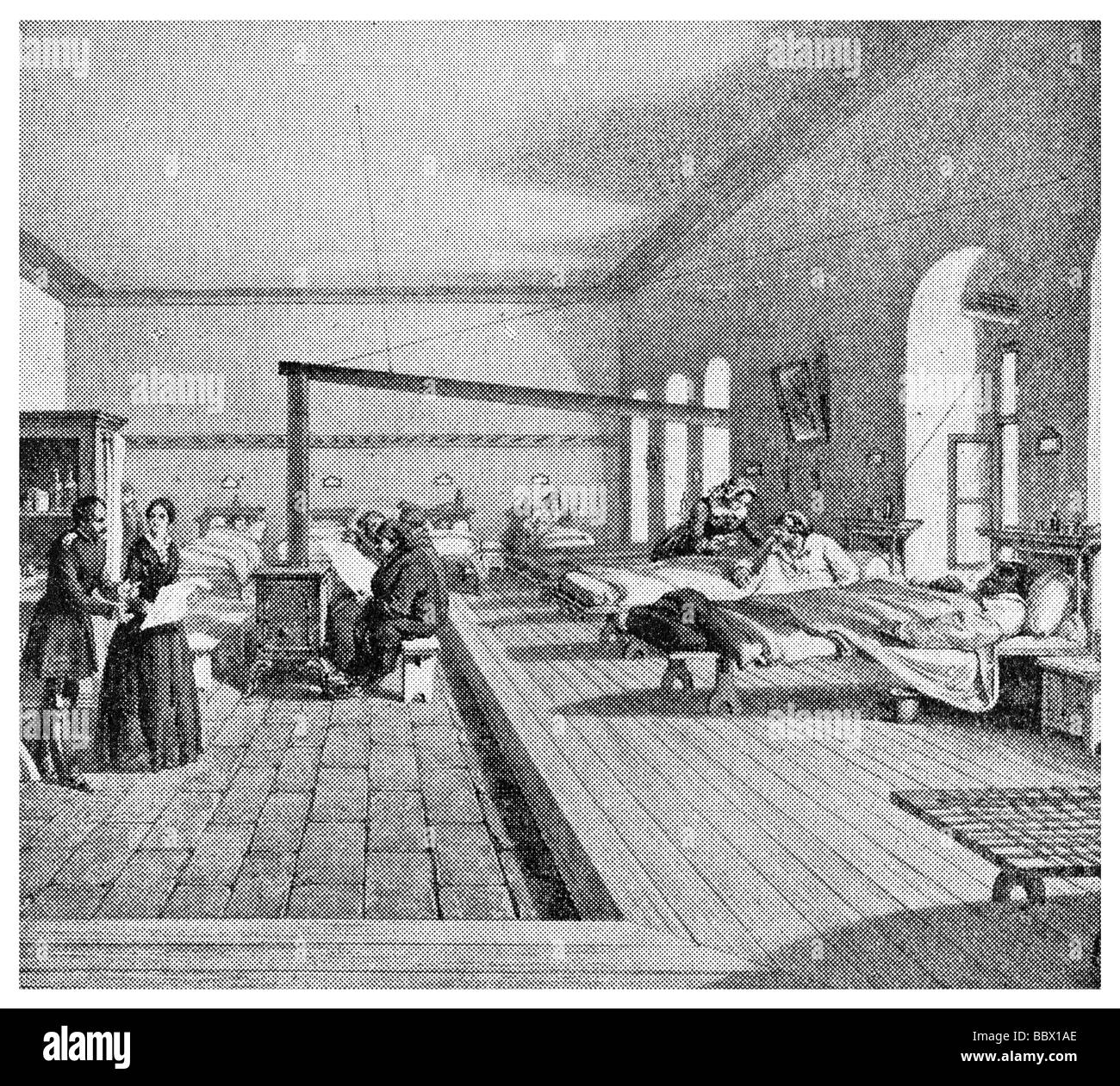 Un reparto a Scutari ospedale dove Florence Nightingale ha lavorato durante la Guerra di Crimea. Foto Stock