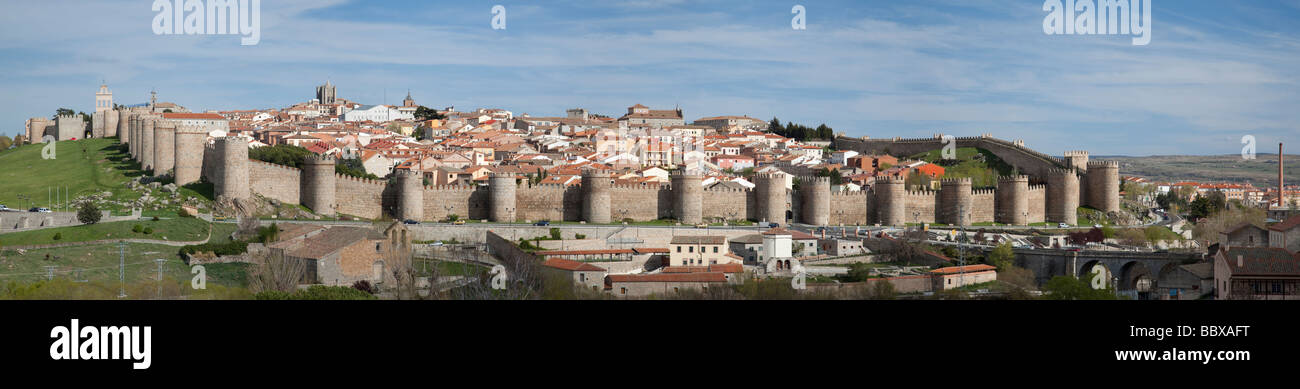 Città murata di Avila de los Caballeros Spagna Foto Stock