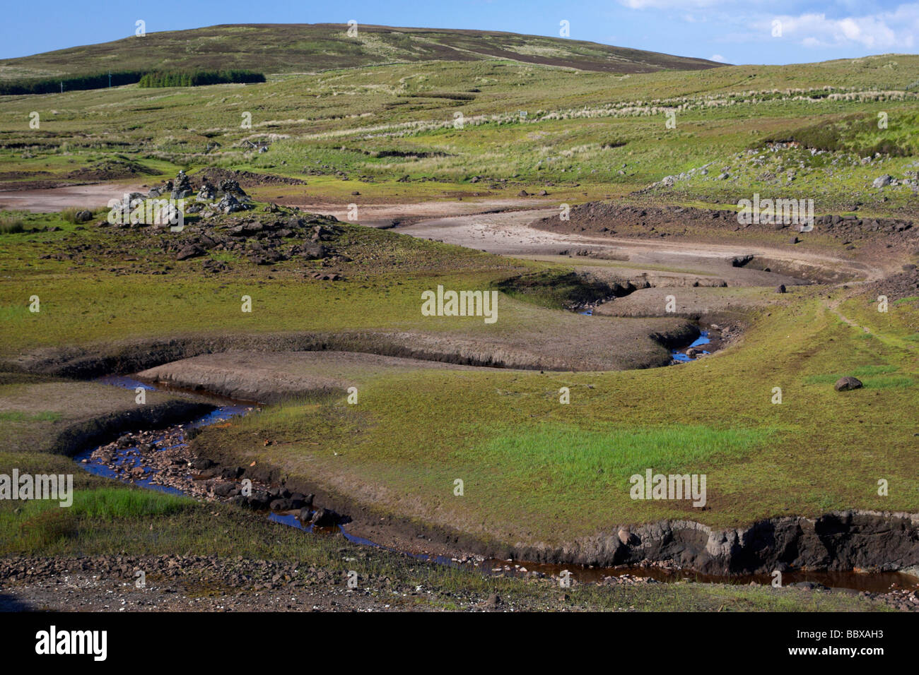 Loughareema vanishing Lake County Antrim Irlanda del Nord Regno Unito il lago scarica in una dolina Foto Stock