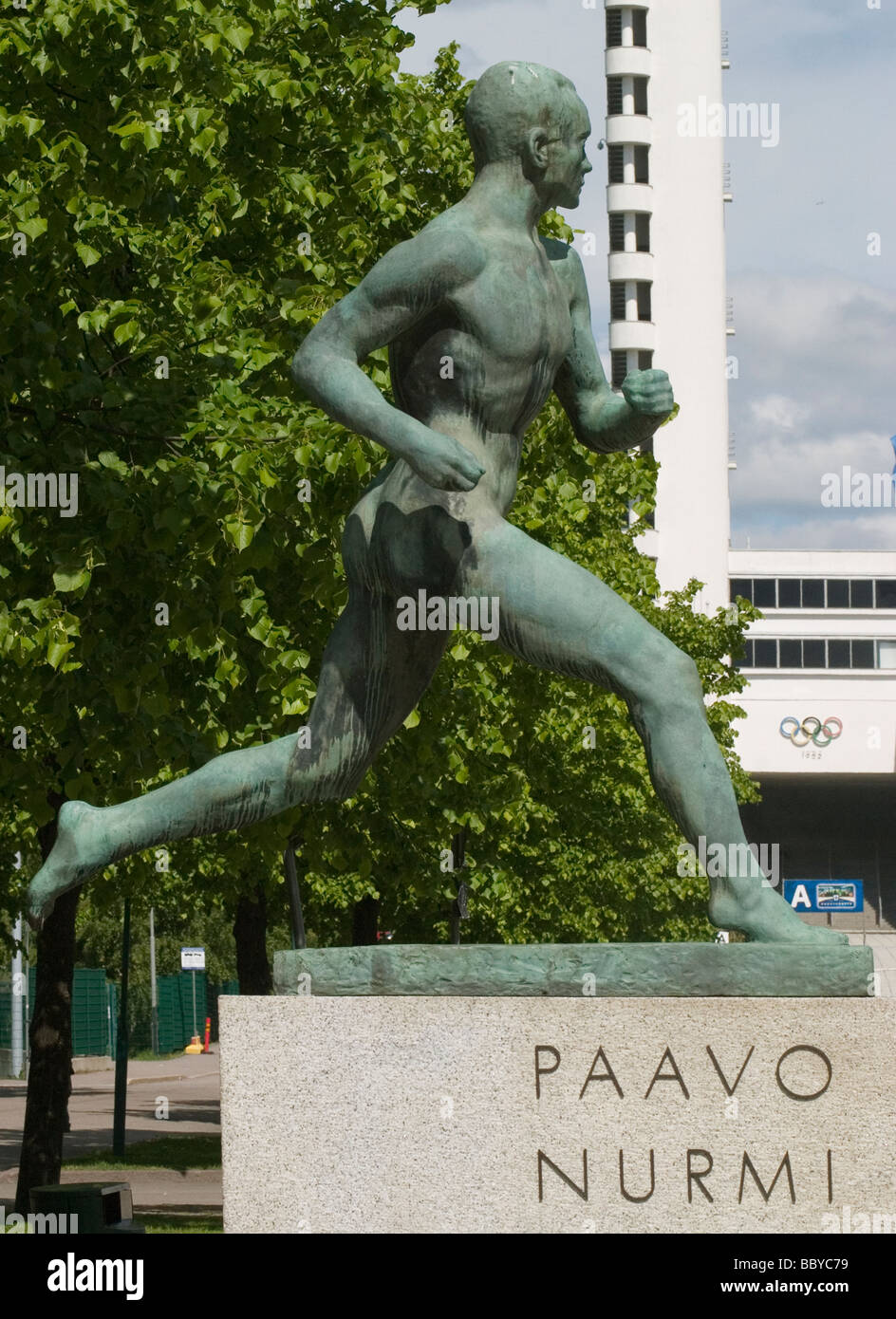 Finlandia Helsinki Paavo Nurmi, atleta Foto Stock