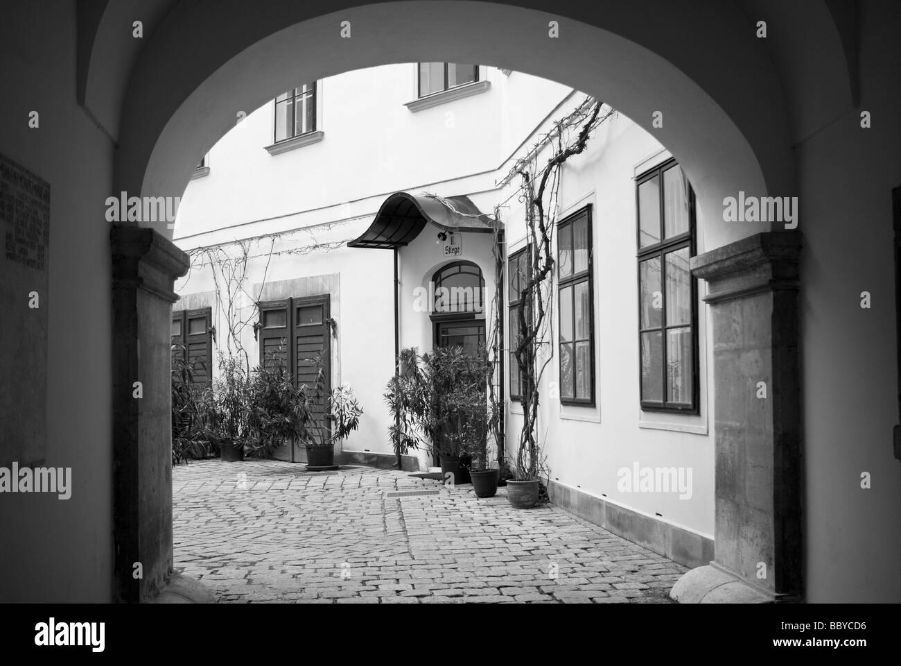 La famosa casa tedesca nel primo distretto di Vienna Foto Stock