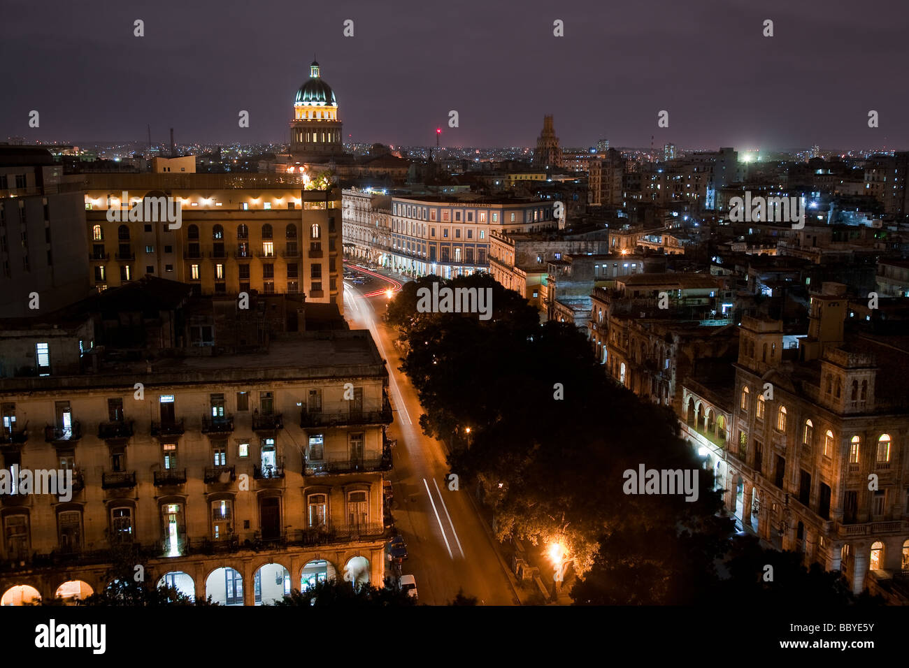 Avana alla notte Foto Stock