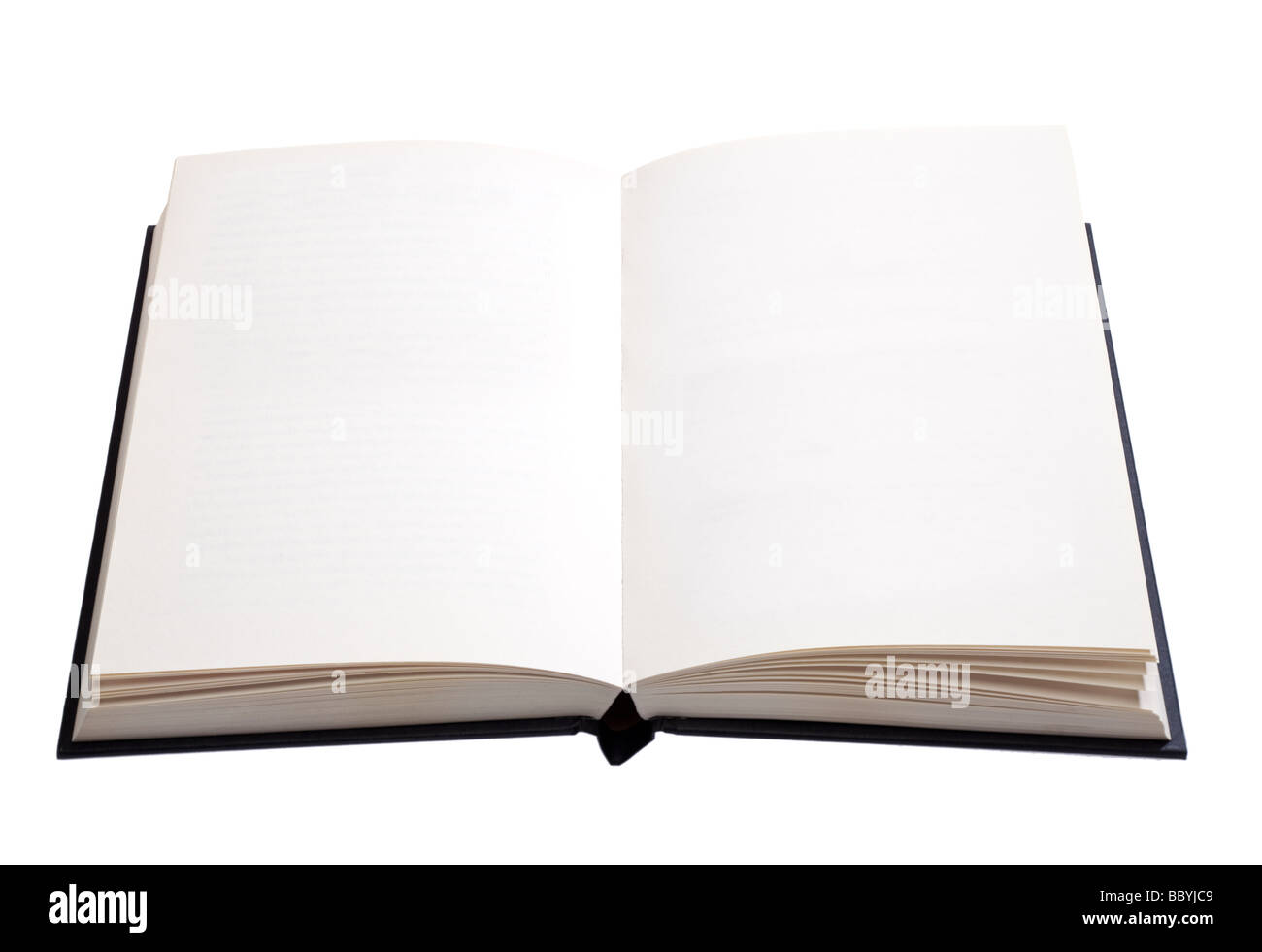Libro Aperto, con il bianco delle pagine vuote - tagliare Foto Stock