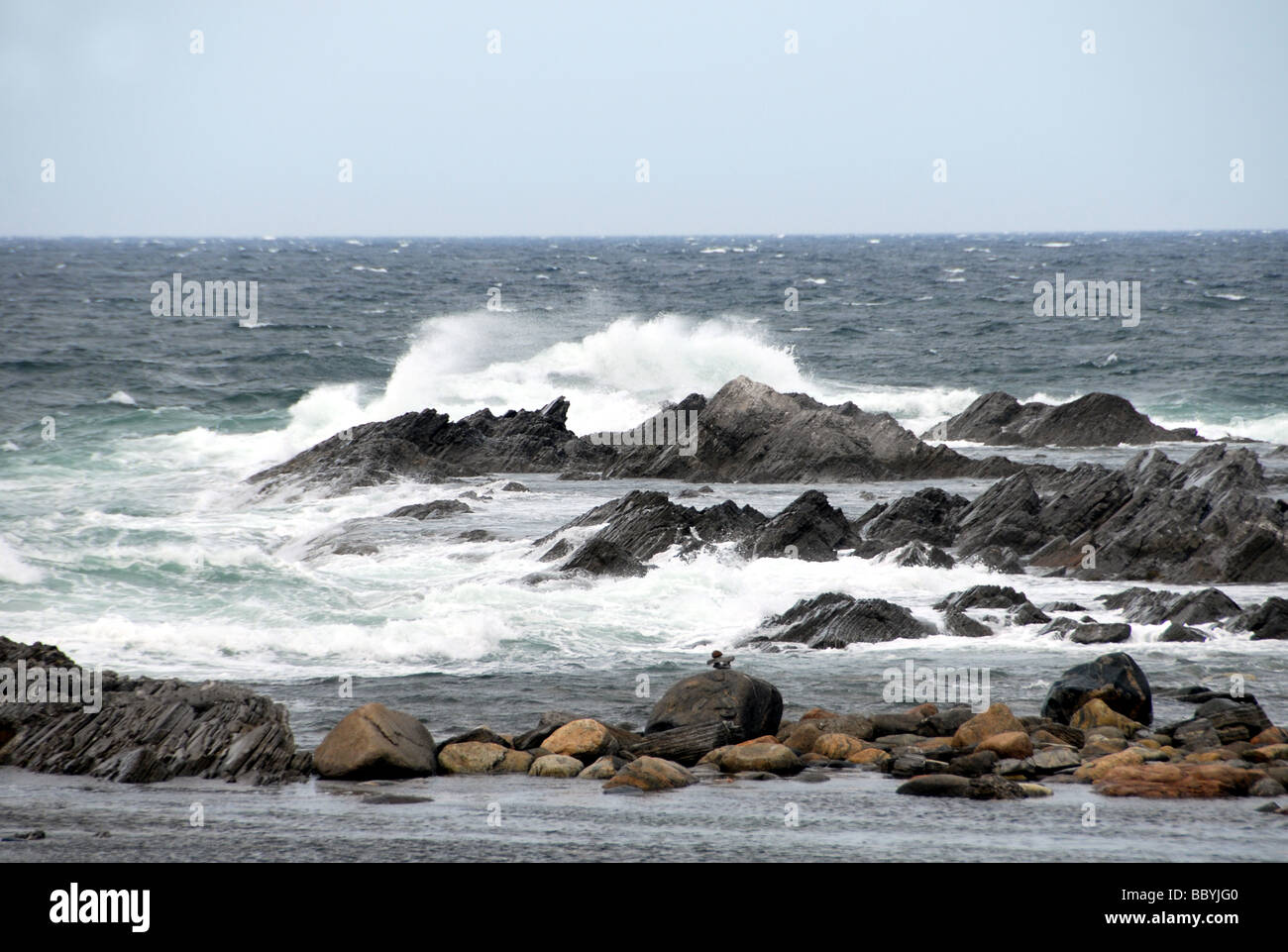 West coast Terranova in Canada Foto Stock