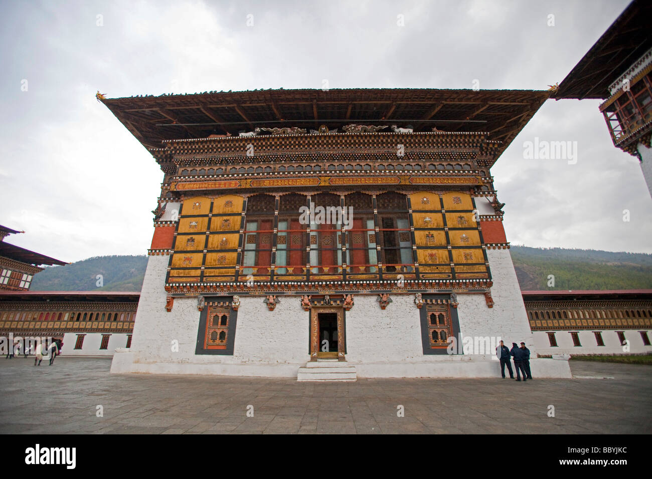 Tashi Dzong Chho (Tashichoedzong) Palazzo Reale Thimphu Bhutan 91334 Bhutan orizzontale Foto Stock