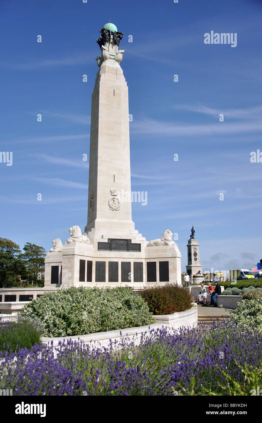 Royal Naval War Memorial, Plymouth Hoe, Plymouth Devon, Inghilterra, Regno Unito Foto Stock
