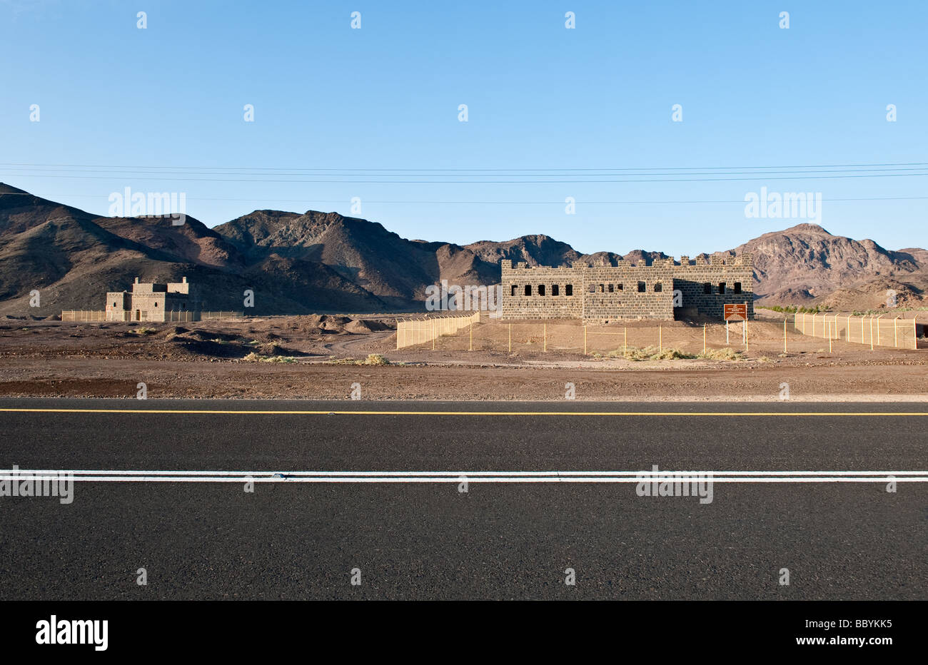 Un castello turco sulla strada da Medina Al Ula Foto Stock