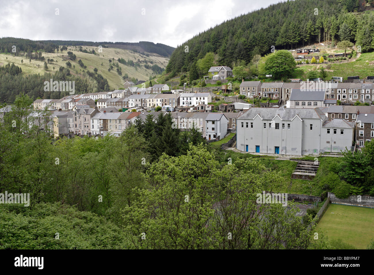 Ex villaggio minerario di Blaengwynfi Wales Regno Unito, comunità collinare delle valli gallesi Foto Stock