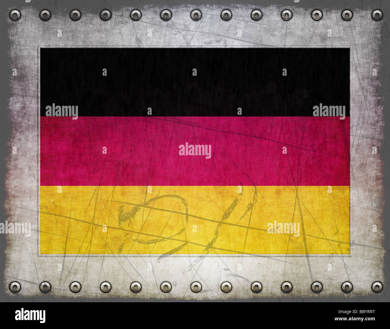 Grande immagine della bandiera della Germania Foto Stock