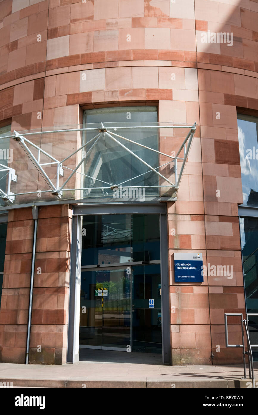 Ingresso alla Università di Strathclyde della Business School. Foto Stock