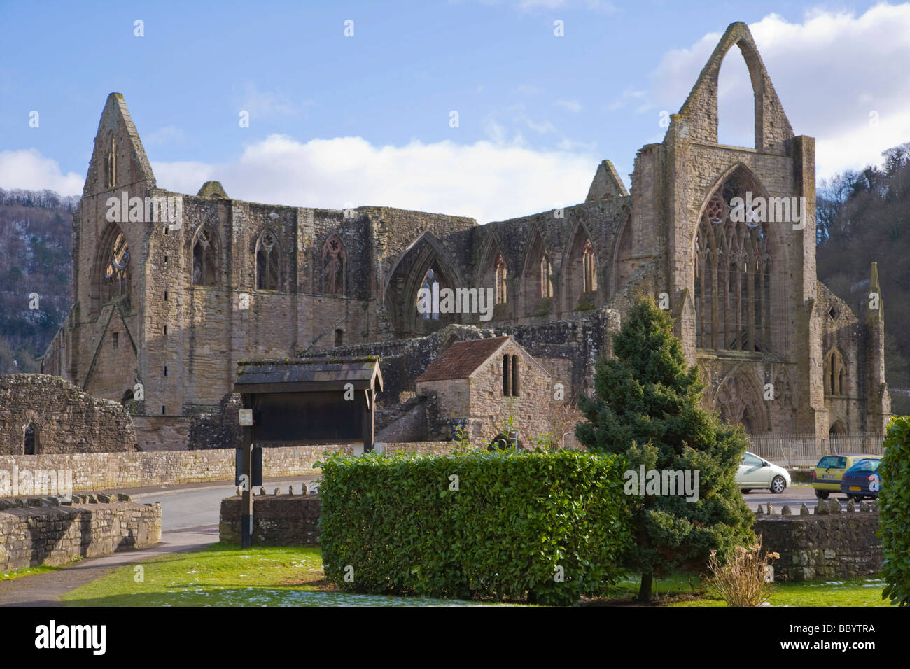 Tintern Abbey, Wye Valley, South Wales, Regno Unito, Europa Foto Stock