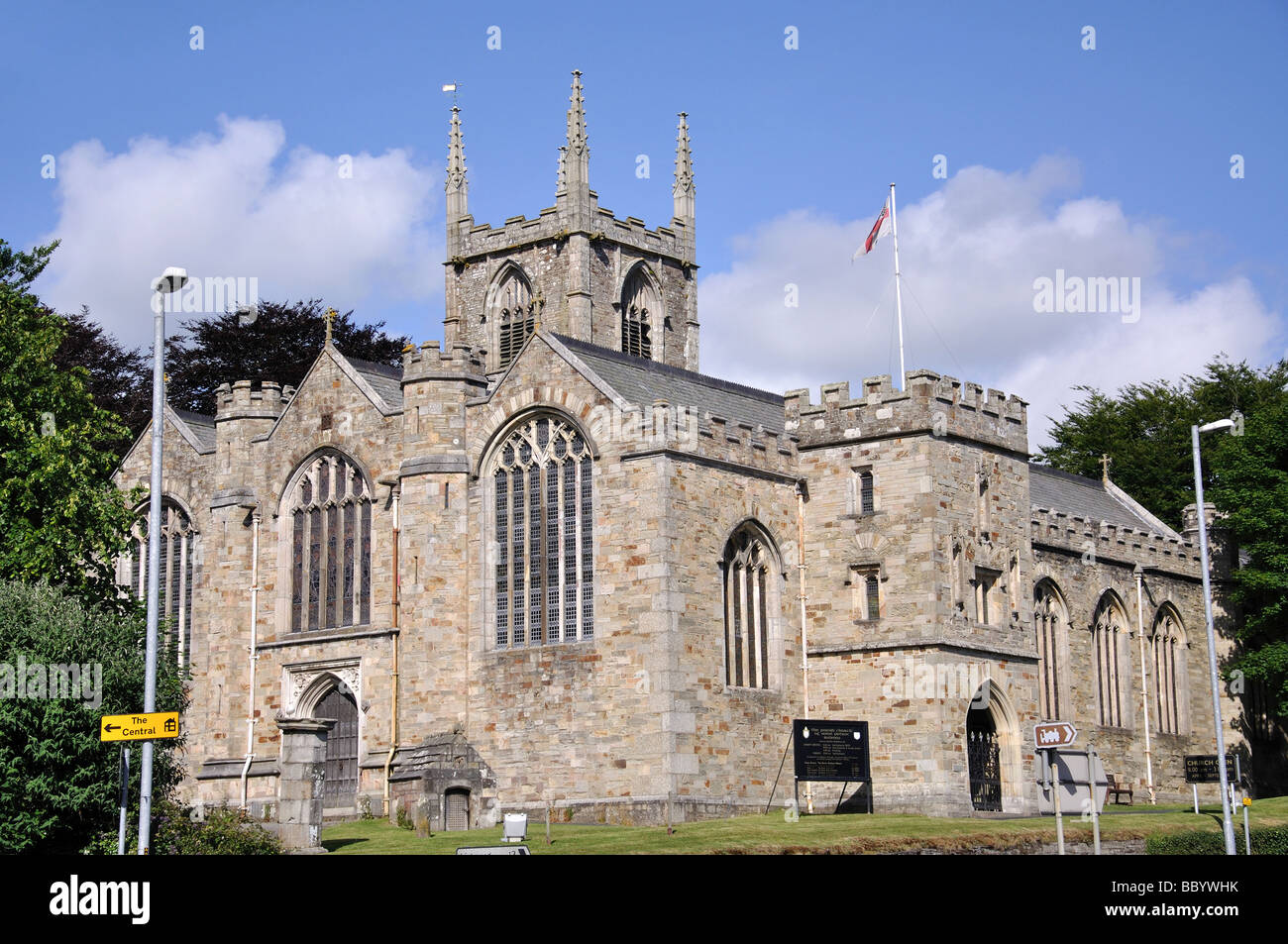 St.Petroc la Chiesa, Bodmin, Cornwall, England, Regno Unito Foto Stock