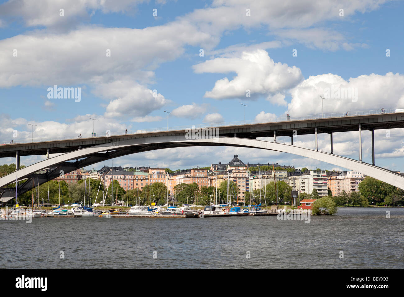 Ponte Ovest (Västerbron) Stoccolma, Svezia Foto Stock