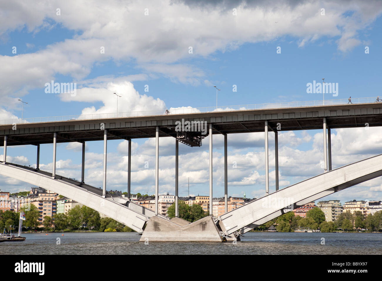 Ponte Ovest (Västerbron) Stoccolma, Svezia Foto Stock