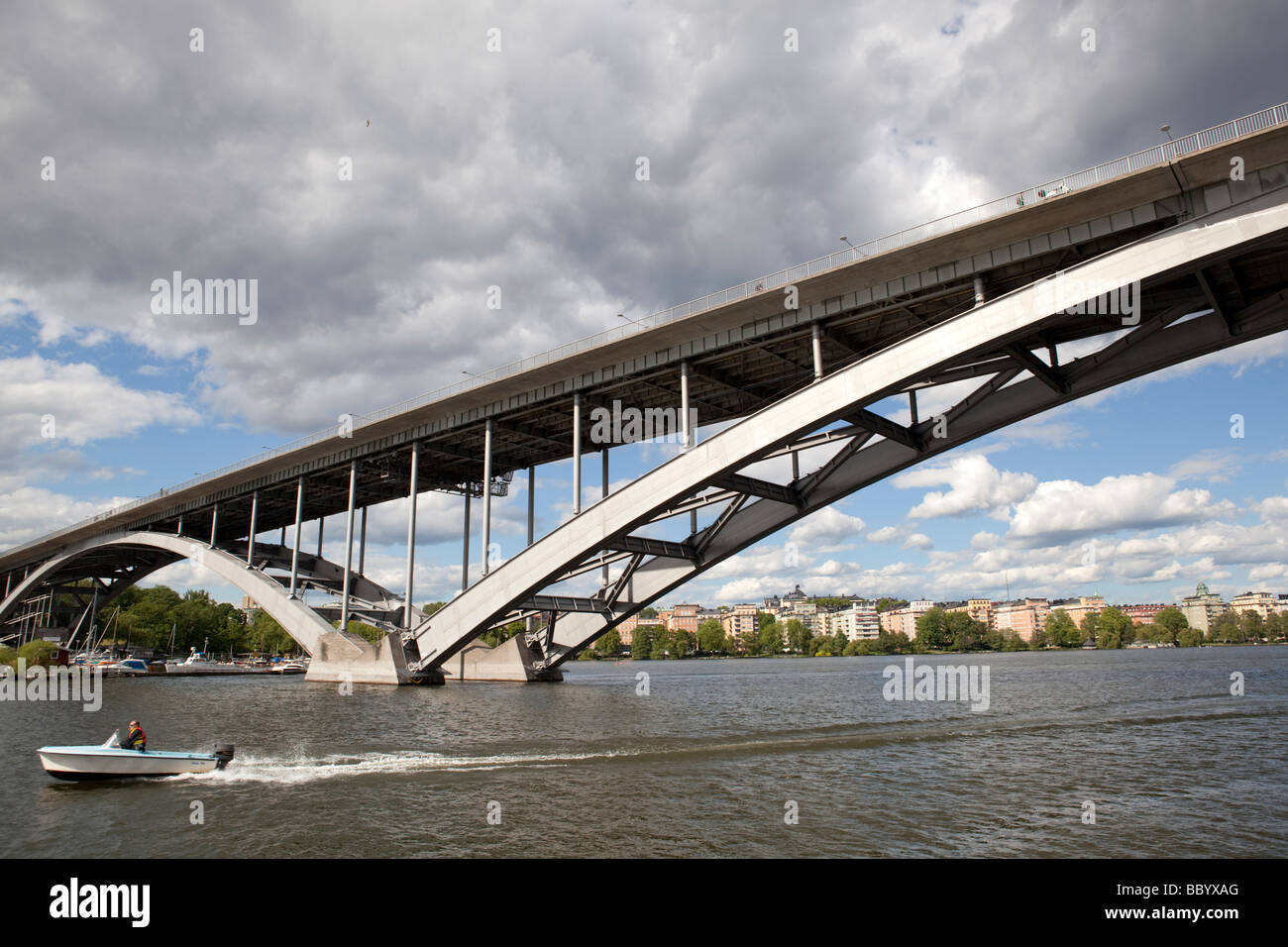 Ponte Ovest (Västerbron) Stoccolma, Svezia Foto Stock