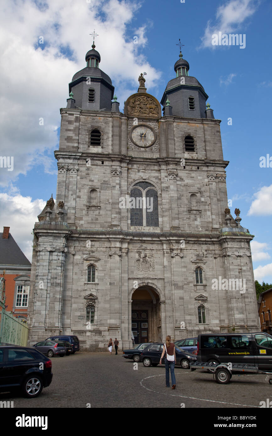Basilica di St Hubert nella cittadina di St Hubert, Ardenne, Belgio Foto Stock