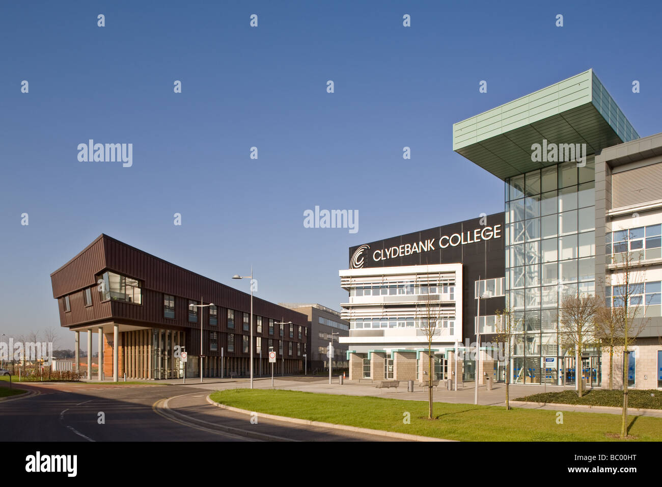Titan centro aziendale e Clydebank College, Clydebank, Scozia. Foto Stock