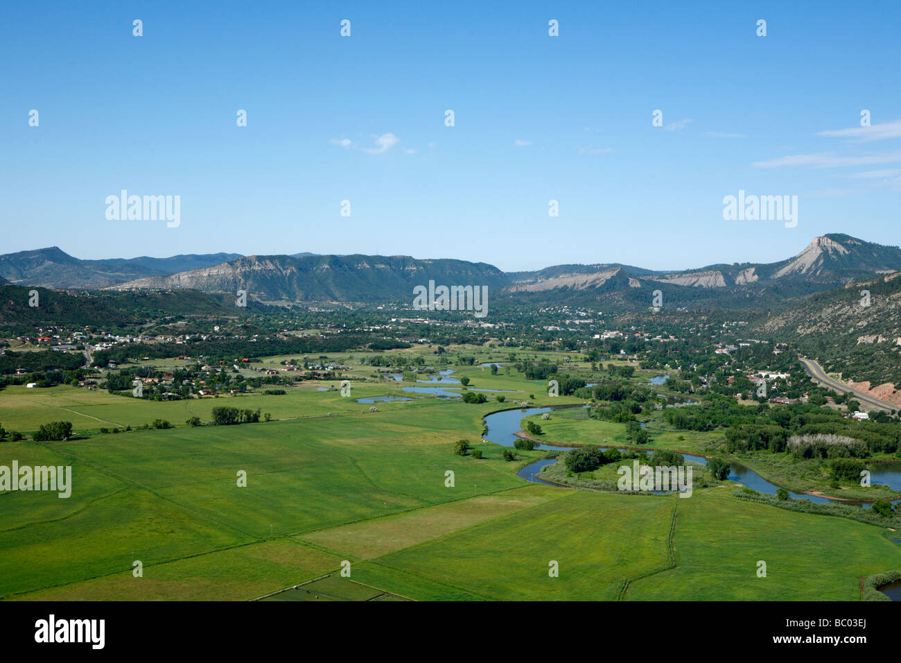 Animas River Valley e Durango, CO. Foto Stock