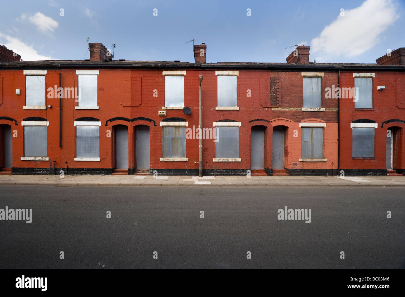Condannato terrazza alloggiamento in Salford,Greater Manchester Foto Stock