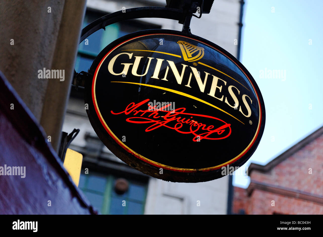 Guinness pub segno Dublino Repubblica di Irlanda Foto Stock