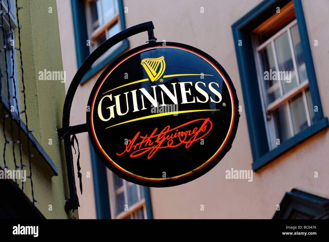Guinness pub segno Dublino Repubblica di Irlanda Foto Stock