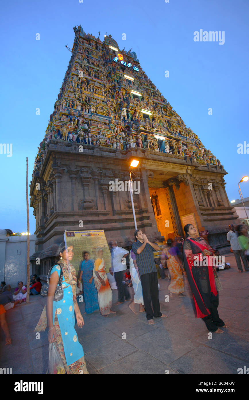 India, nello Stato del Tamil Nadu, Chennai Madras, Kapaleeshwarar Kapaleeswarar temple Foto Stock