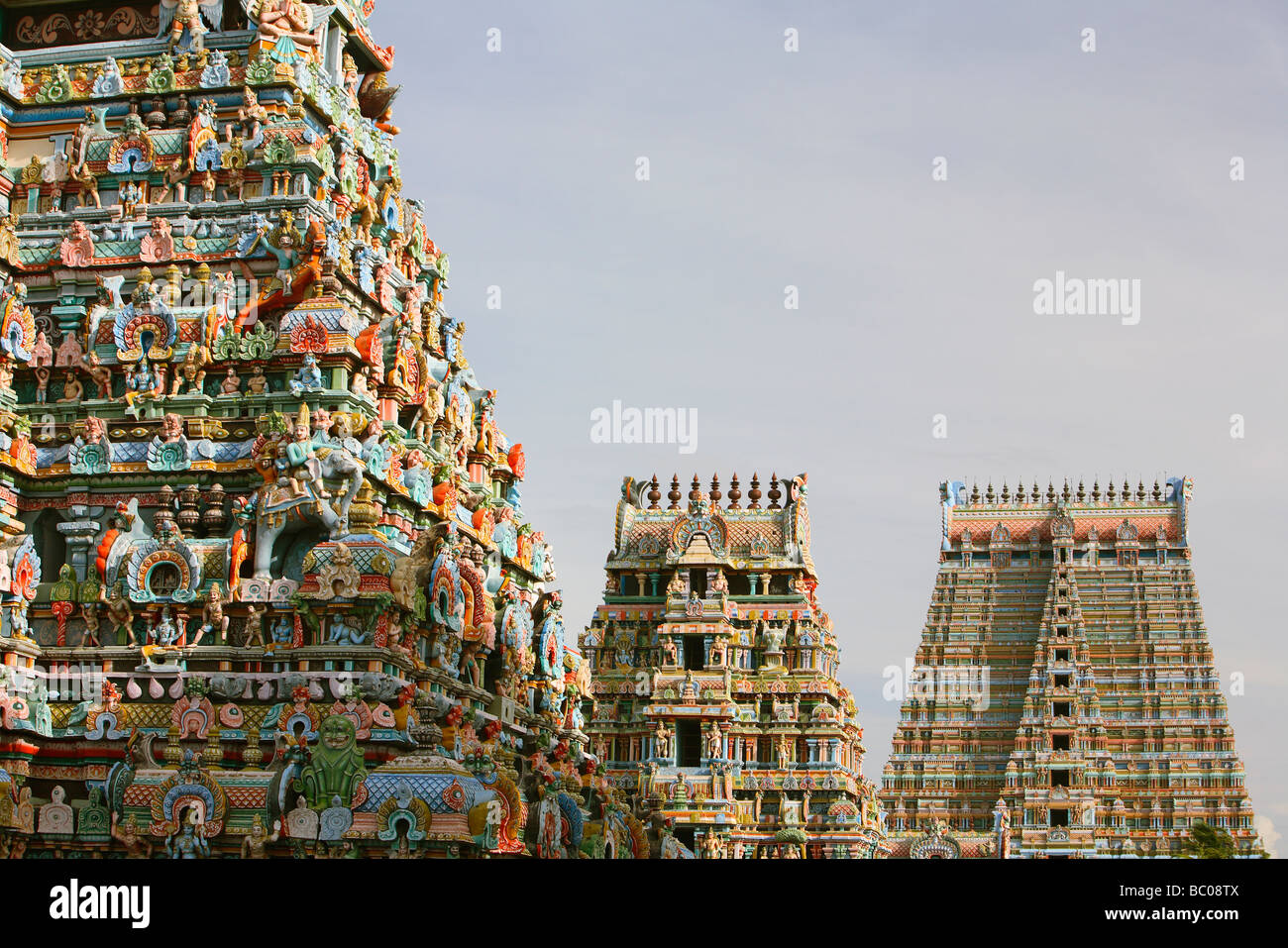 India, nello Stato del Tamil Nadu, Trichy, Tiruchirappalli, tempio Srirangam Ranganathaswamy Foto Stock