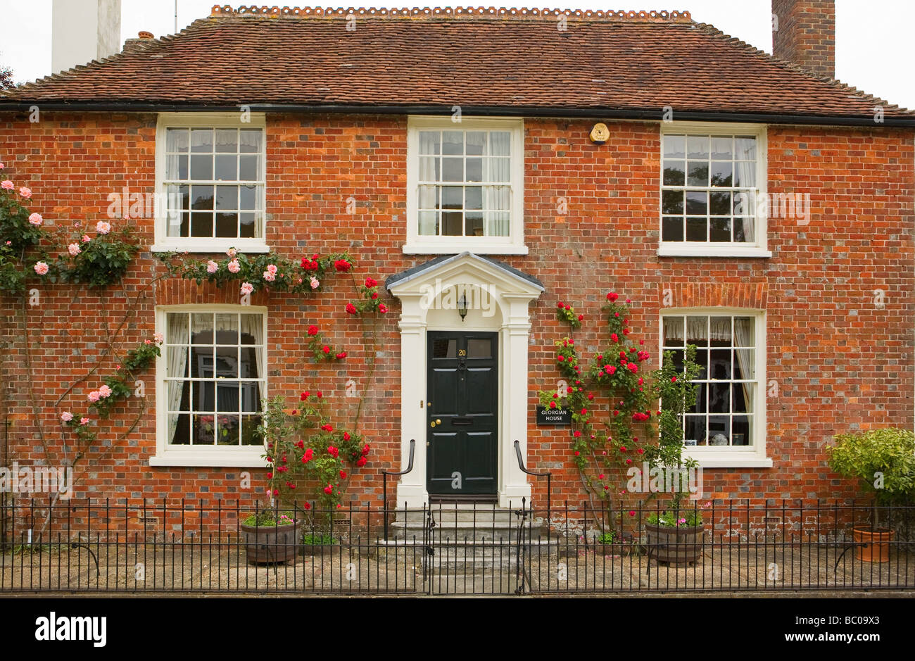 Georgian town house. Storrington, West Sussex, Regno Unito Foto Stock