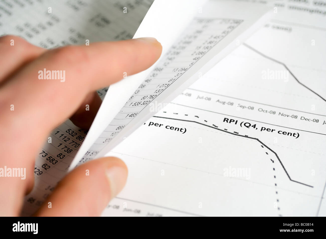 Analisi di indice di prezzo dei rapporti. Foto Stock