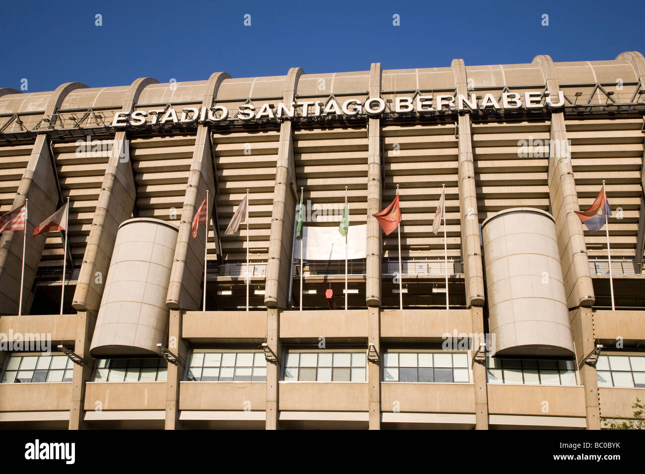Santiago Bernabeu Stadium casa del Real Madrid Football Club, Madrid, Spagna Foto Stock
