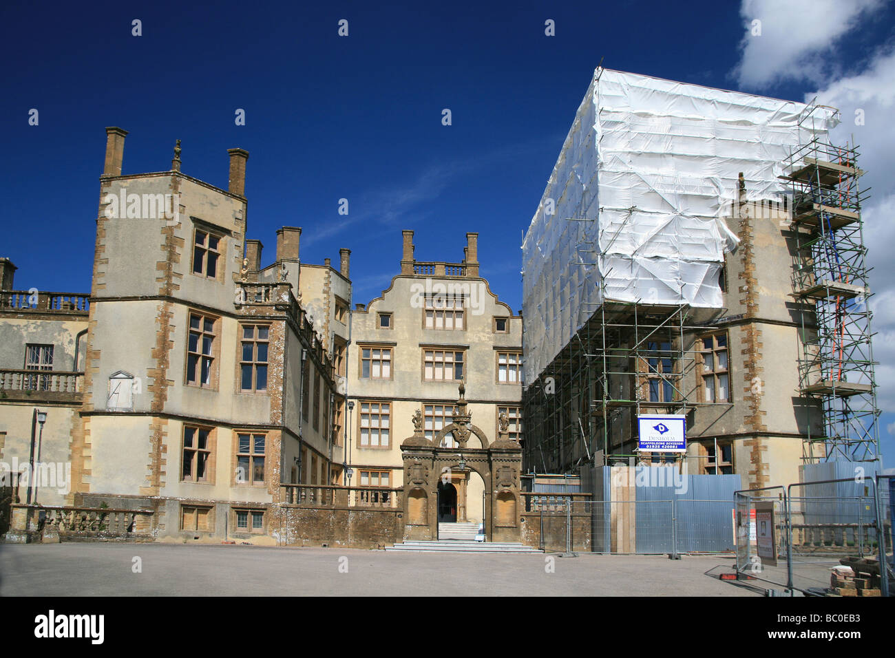Lavori di restauro a Sherborne Castle, Dorset, England, Regno Unito Foto Stock