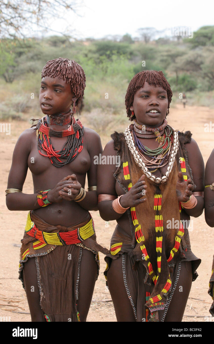 Africa Etiopia Omo River Valley Hamer Tribe Foto Stock