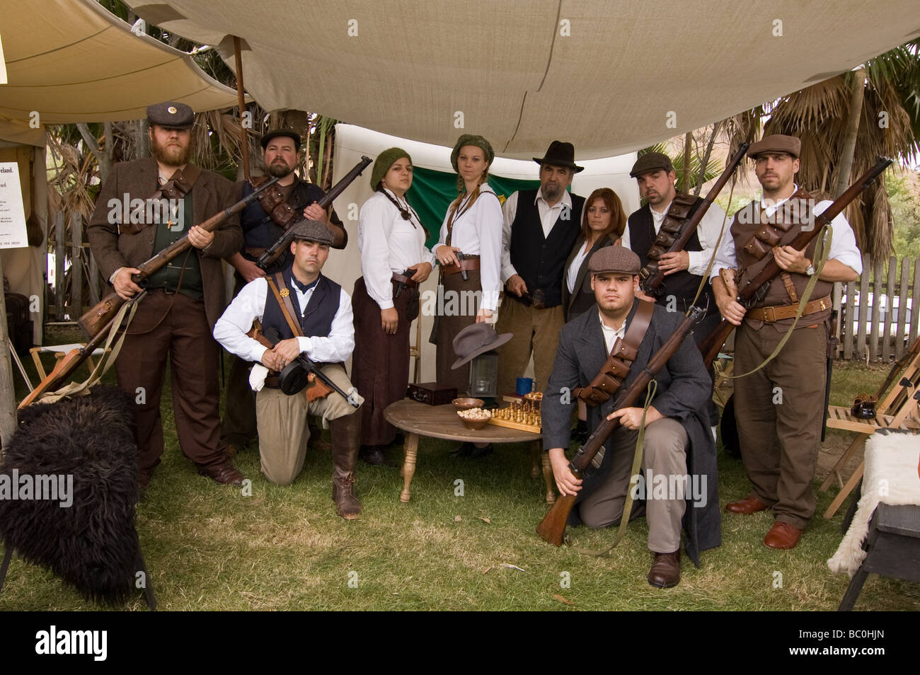 Il 3° West Cork Brigata presso un locale festival irlandese a Irvine, California Foto Stock