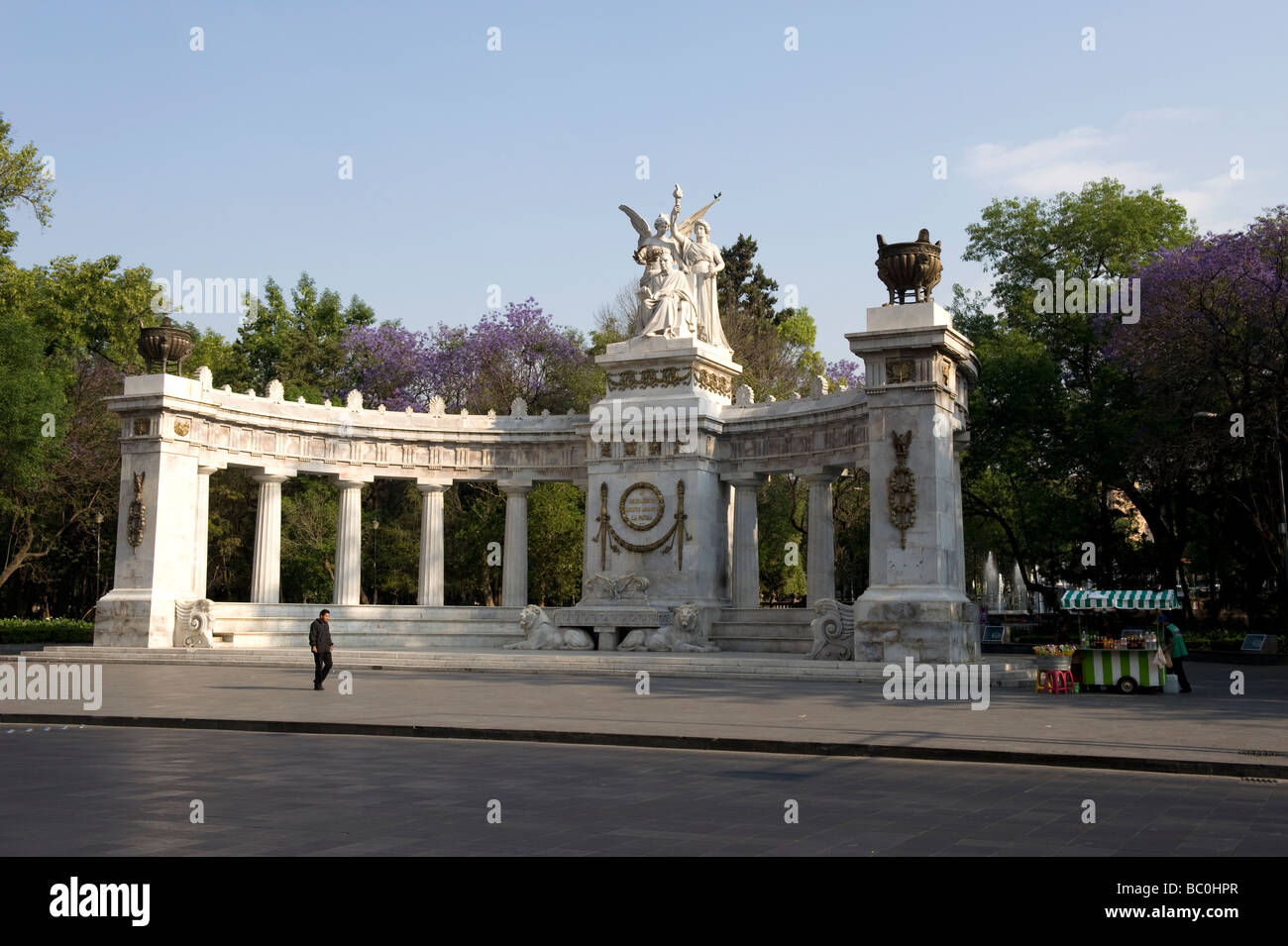 Un Hemiciclo Juárez, monumento a Benito Juárez, Alameda Central, Città del Messico Foto Stock