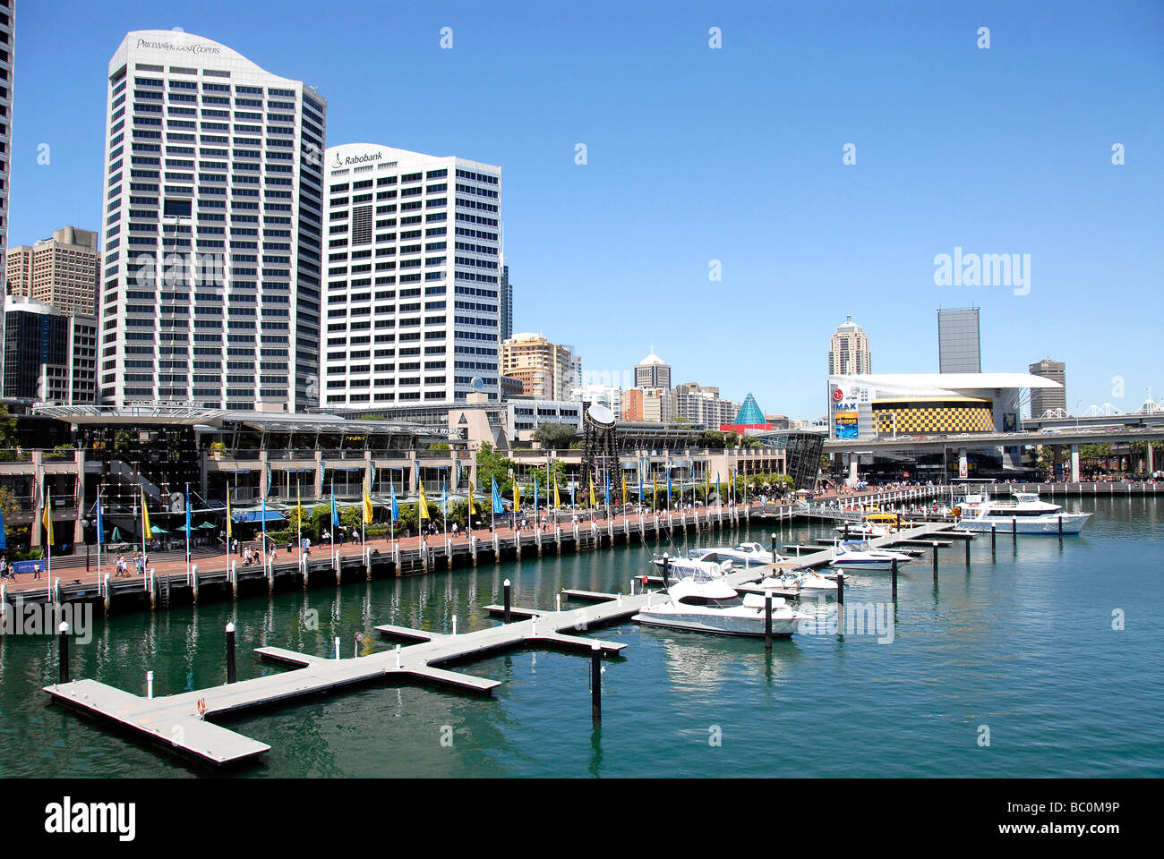 Il lungomare, il Porto di Darling, Sydney, Australia Foto Stock